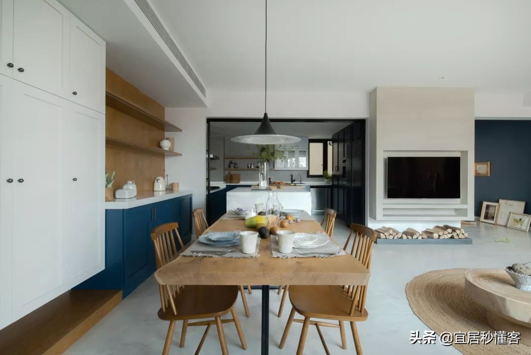 120平米客餐厨南北一体装修效果图,神级改造40平方米房