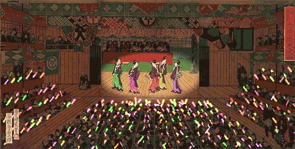 设计稿作品动态展示,浮世绘设计图素材