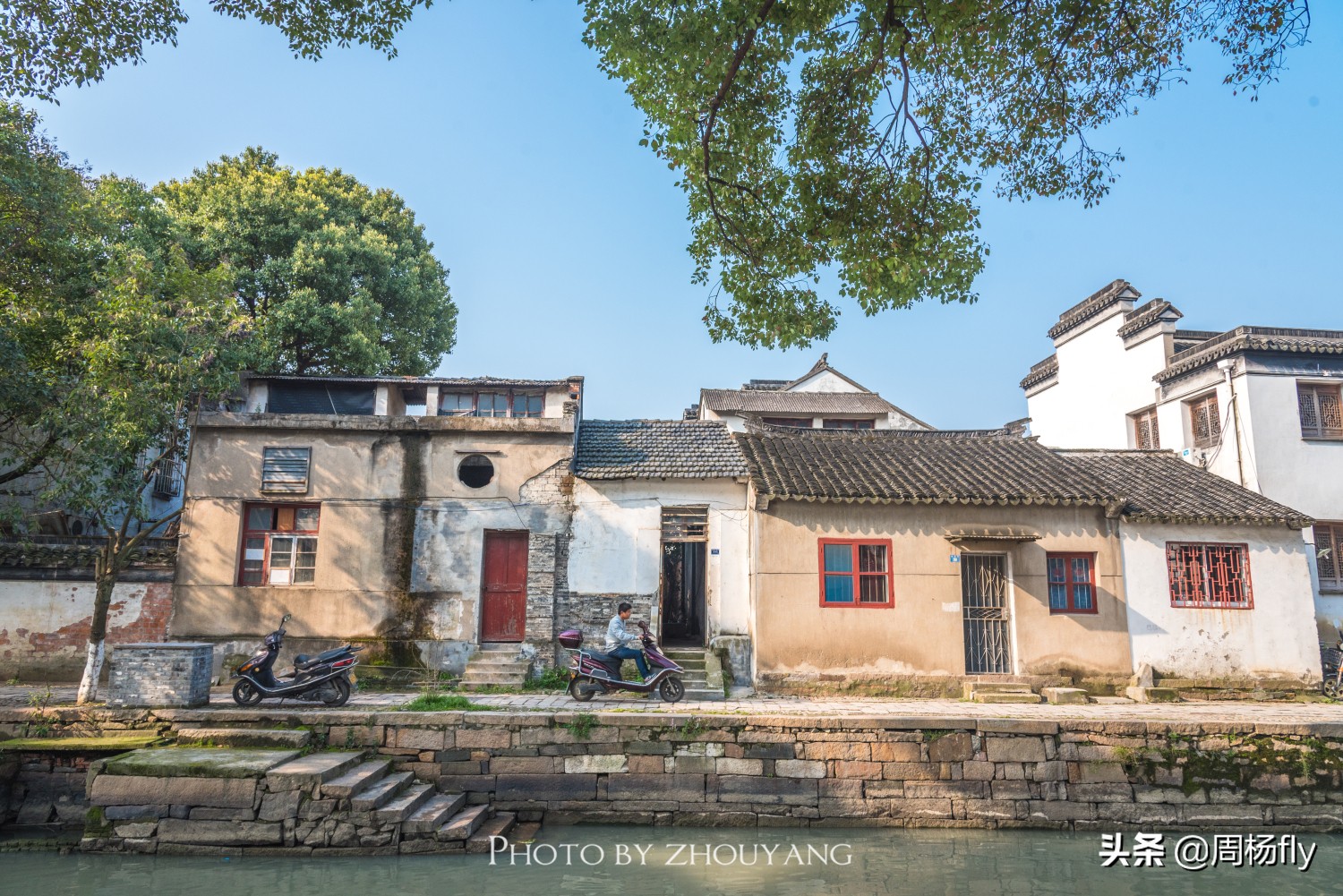 同里梦里水乡全景,同里古镇清晨视频