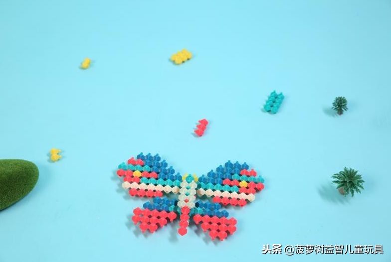 菠萝树积木玩具,菠萝树益智玩具积木