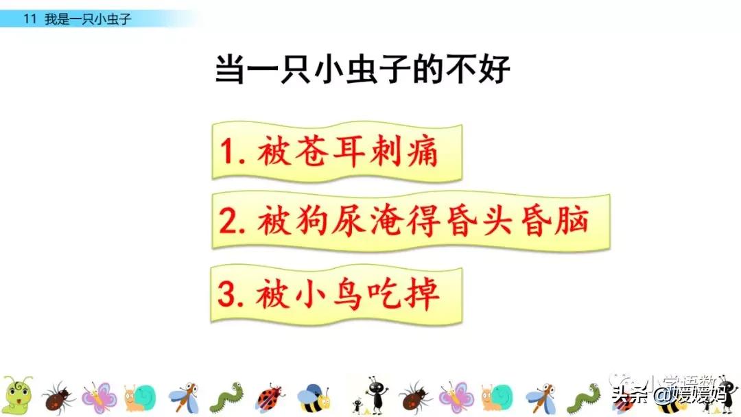 二年级下册我是一只小虫子课后题,二年级下册语文11我是一只小虫子