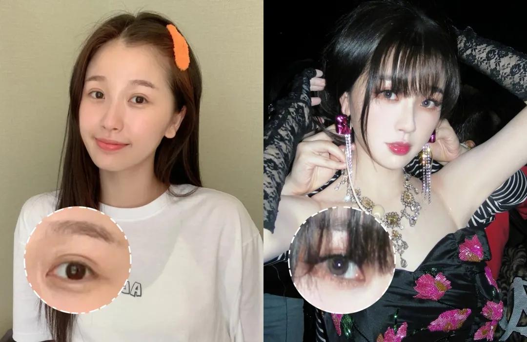 戴美瞳和不戴美瞳区别动漫图,戴黑色美瞳和不戴美瞳有区别吗