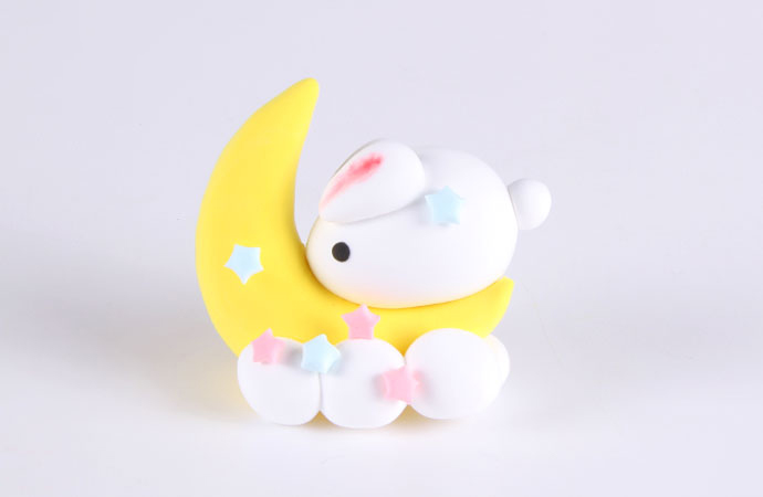 粘土手工蛋糕小兔子,粘土手工小兔子的房子