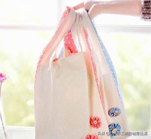 自制手工环保购物袋,手工diy制作迷你精美塑料袋