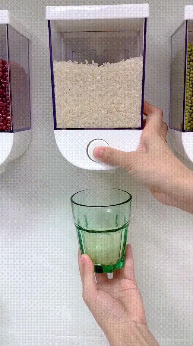 挂在墙上的杂粮盒见过吗?厨房杂粮收纳盒,节约空间又方便