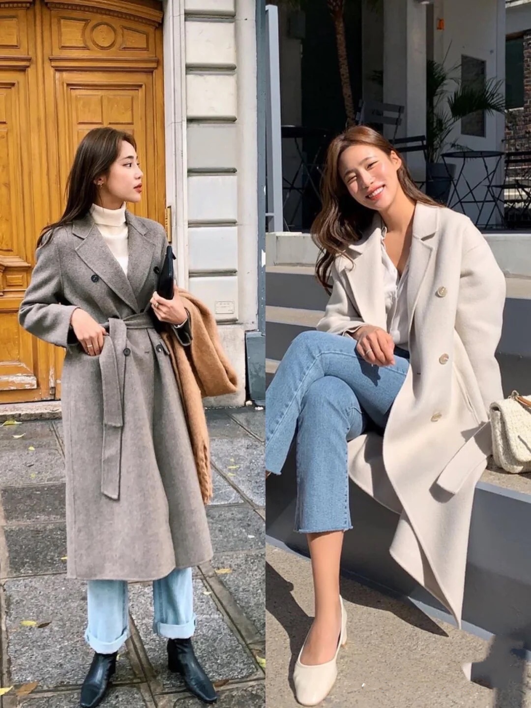 韩国女生大衣穿搭教程,韩国女生冬天怎么穿