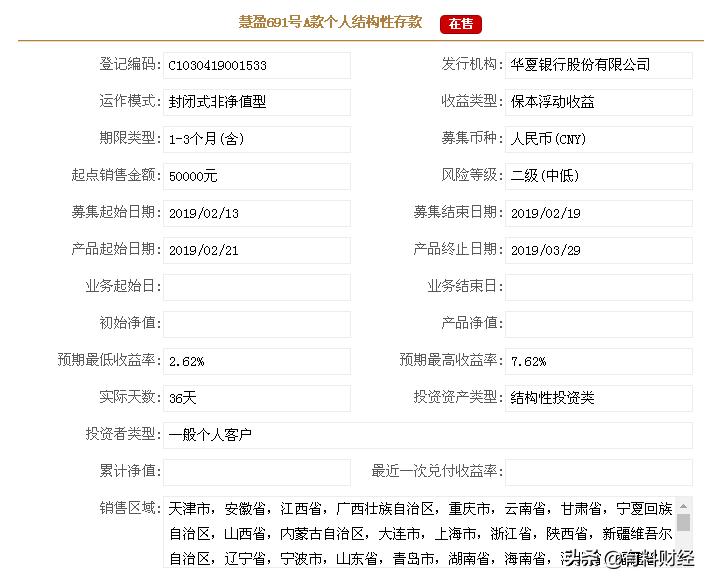 目前在售的银行理财产品一览，保本型的收益率最高可达7.79%