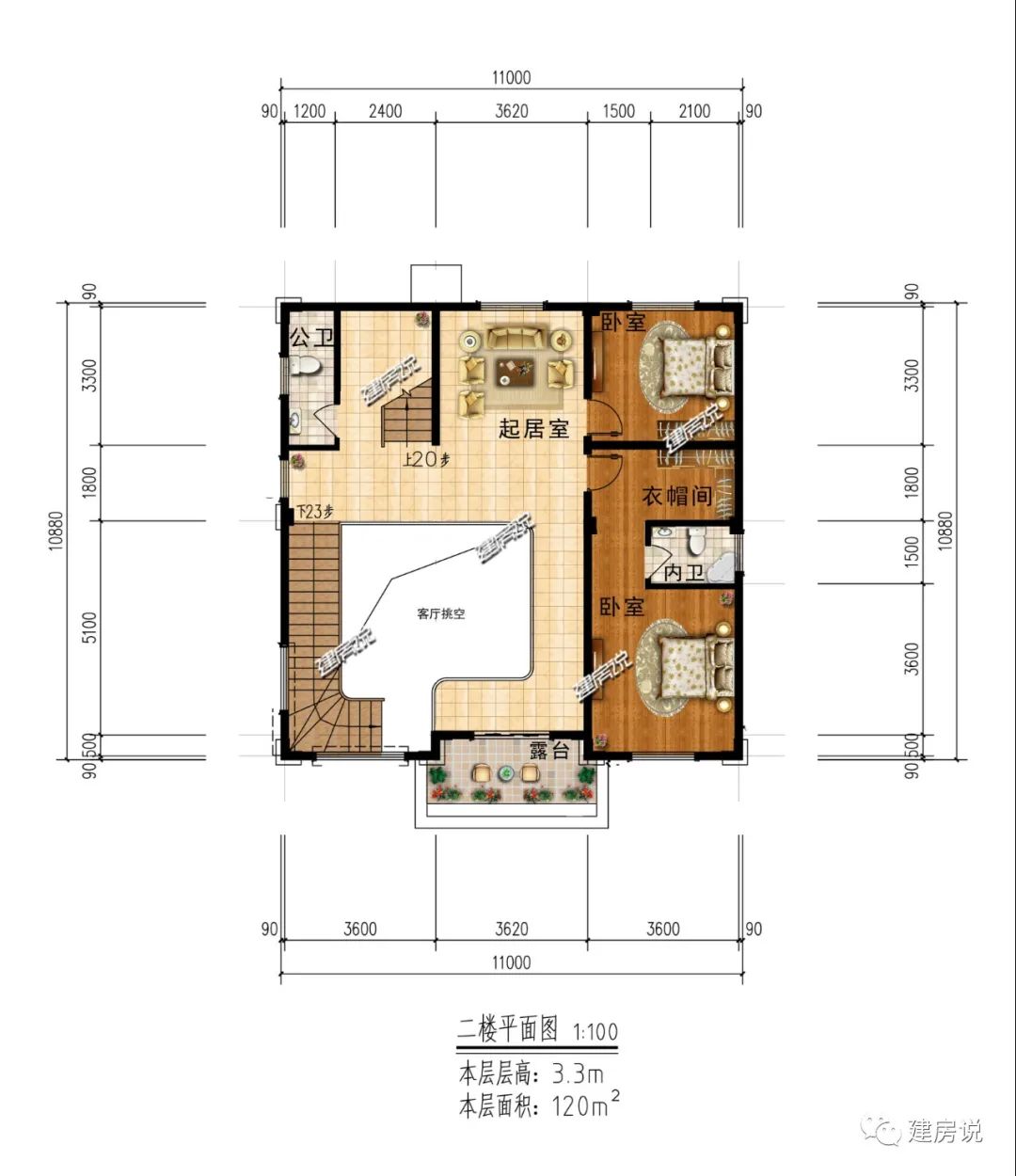 挑空复式别墅怎么设计,复式别墅挑空大客厅