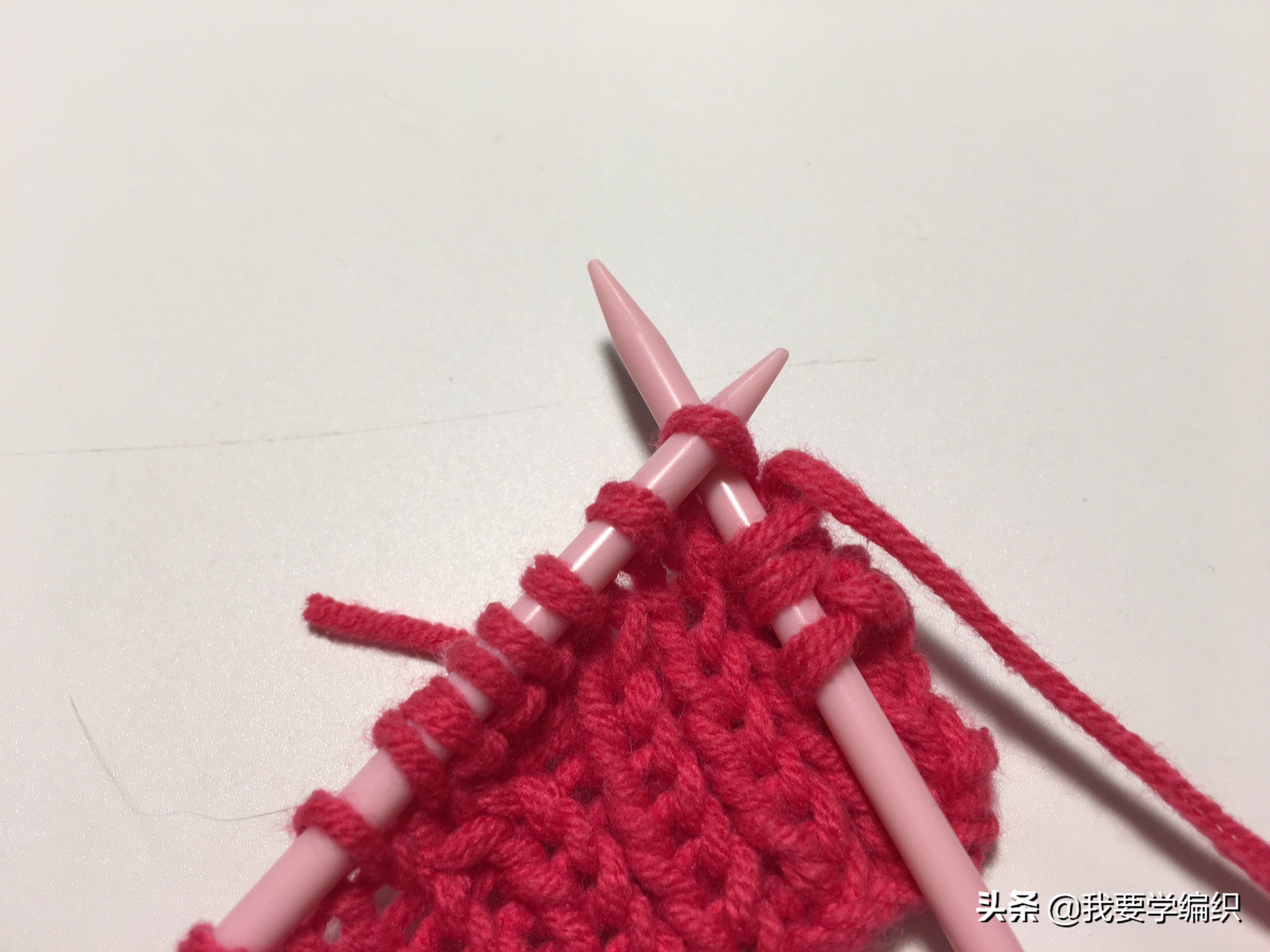 灯笼花底边编织教程,棒针编织大红灯笼教程