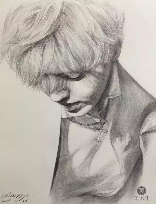 明星素描图片大全大图,画明星素描视频教程