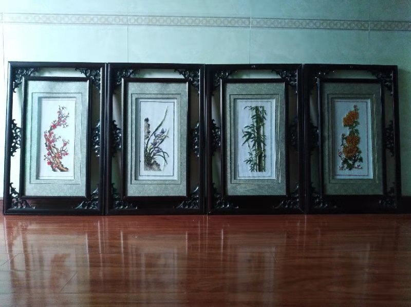 我家的十字绣六尺牡丹,我的十字绣