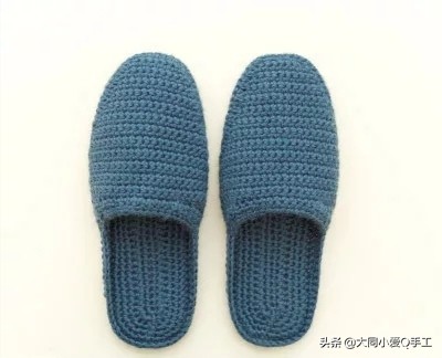拖鞋纯手工编织幸福一家人教程,钩针毛线拖鞋棉鞋编织教程全过程