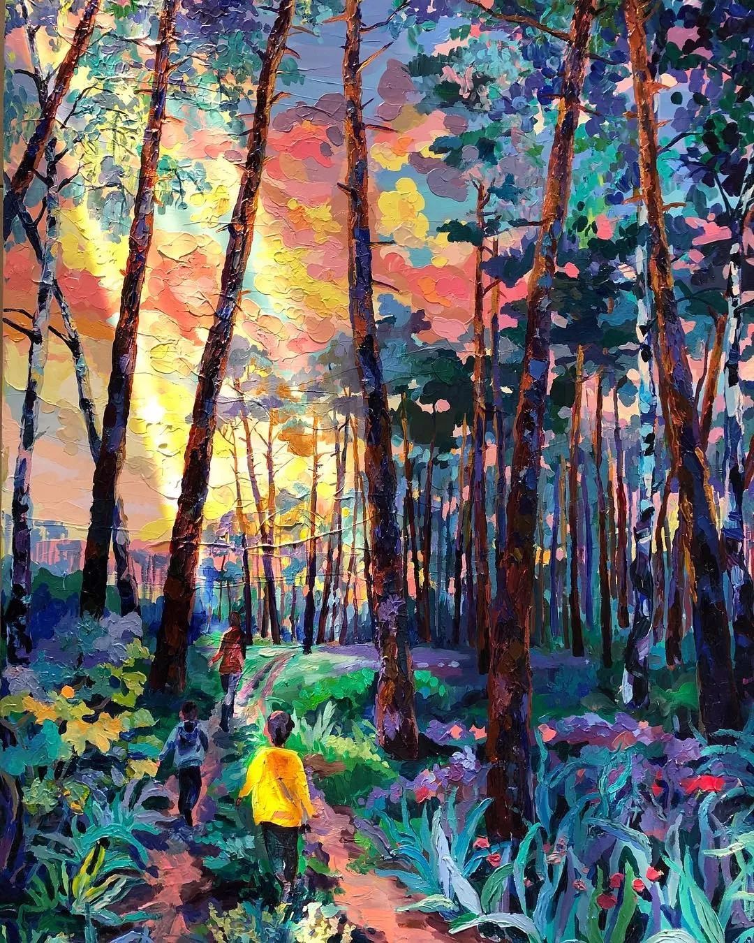 简单又有艺术感的油画怎么画,油画风景细节怎么画