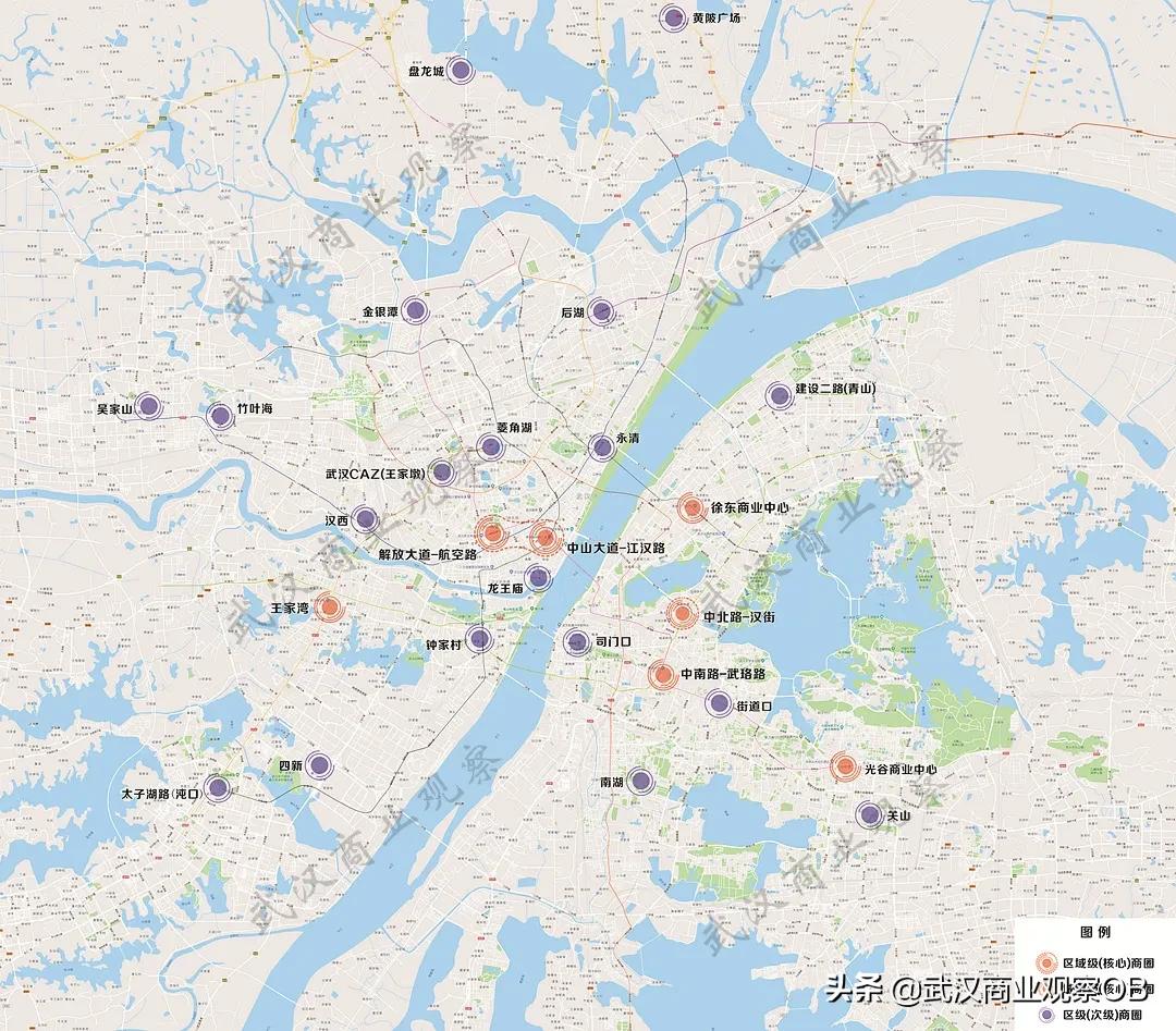 武汉13个区的商圈,永清城市中心商业
