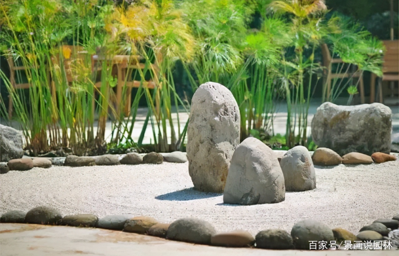 日式景观庭院枯山水经典设计,正宗日本枯山水庭院设计