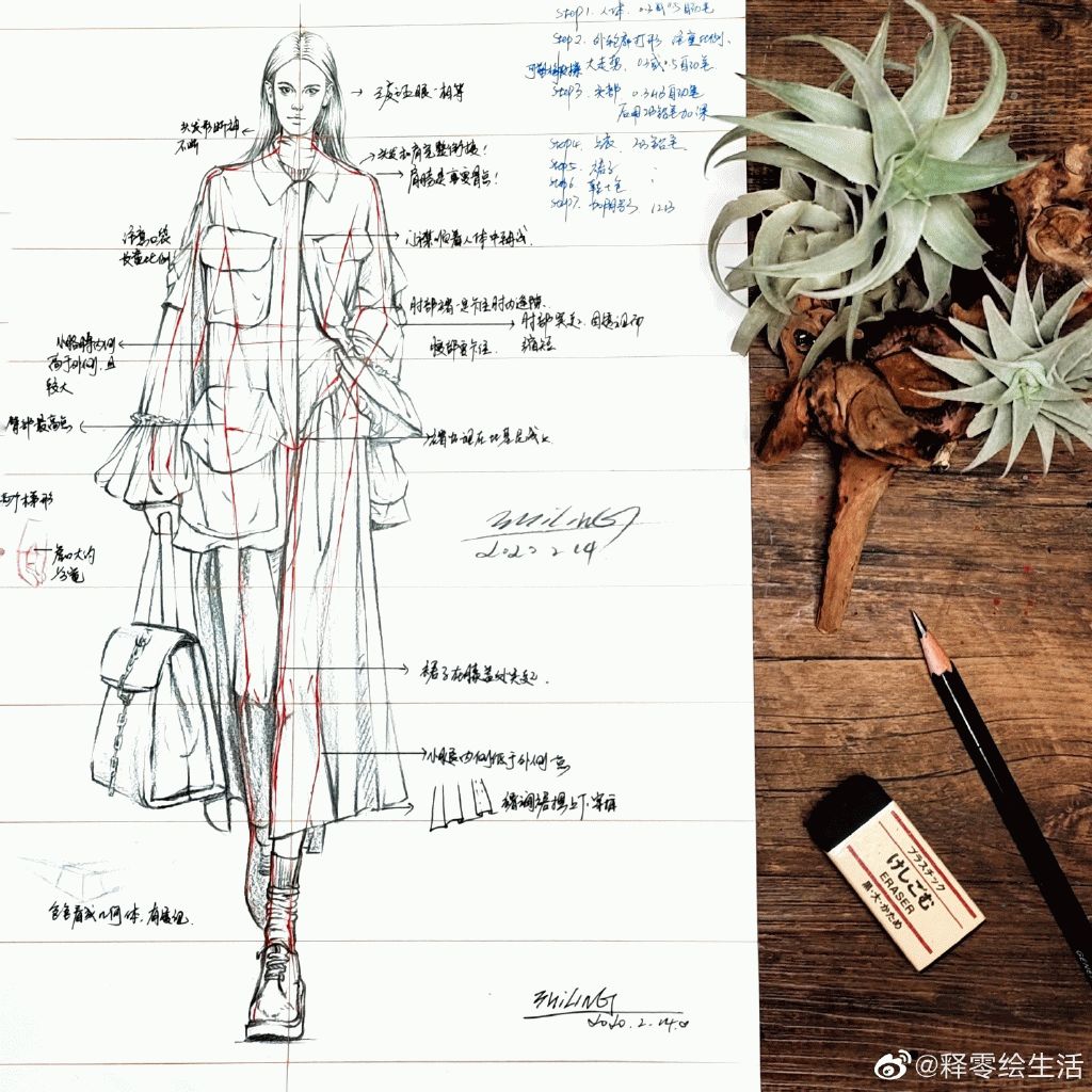 教你画衣服设计图,设计衣服手绘画简单教程整套