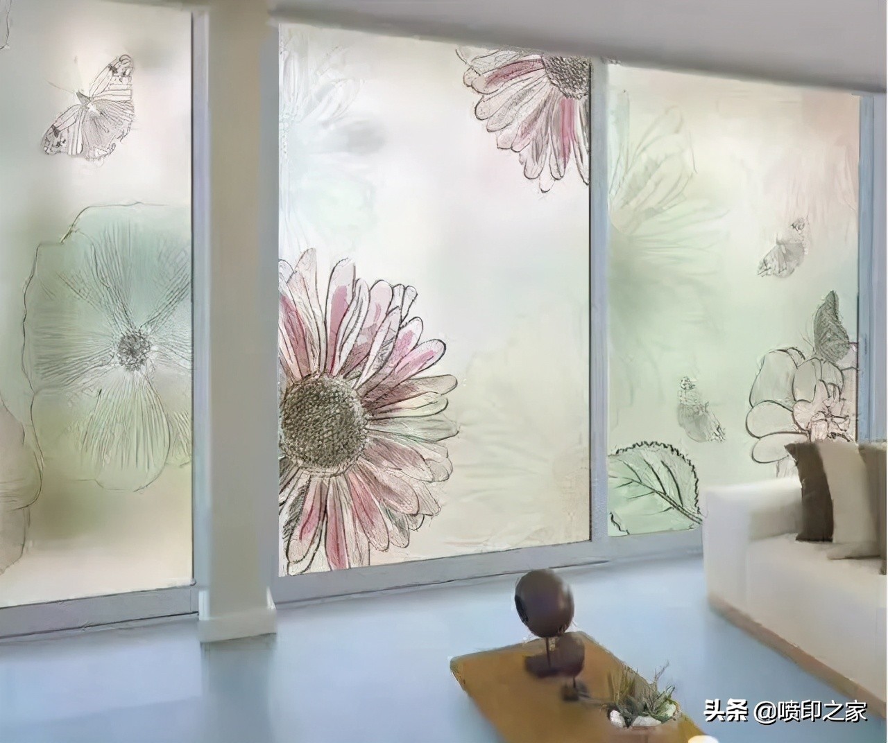 手工玻璃喷绘,橱窗玻璃喷绘