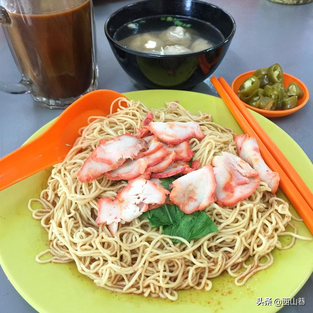 马来西亚天桥下的云吞面,马来西亚夜市的云吞面