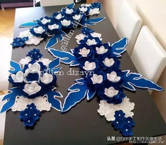 不织布手工花朵diy图册,制作不织布diy手工小花