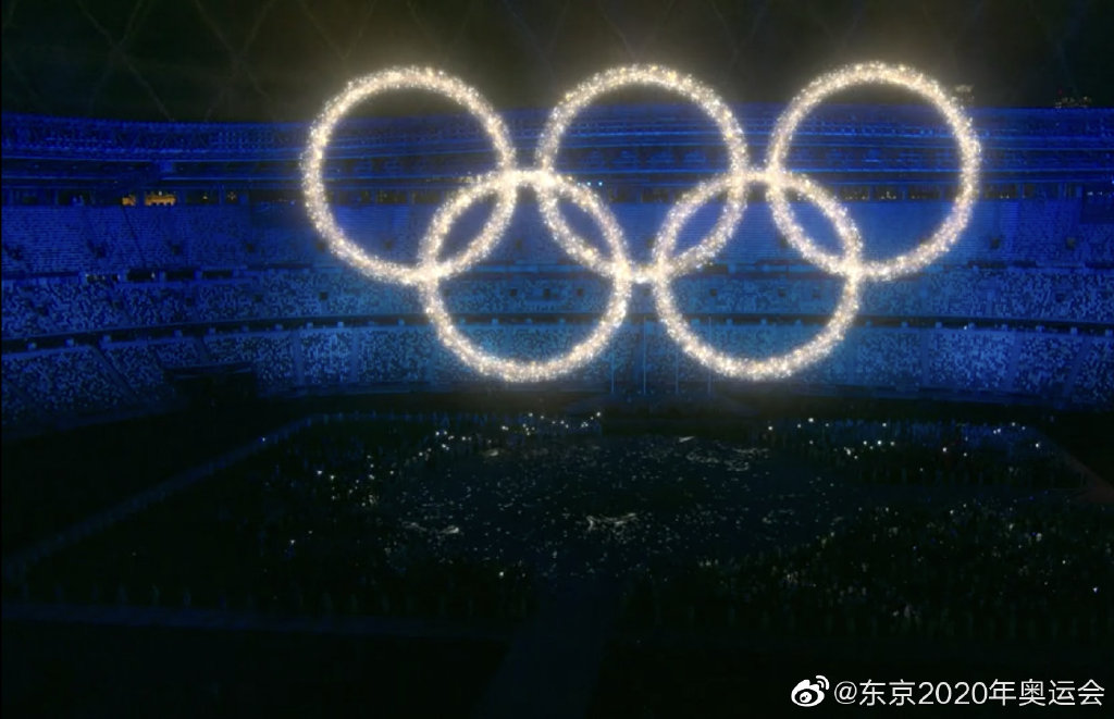 日本奥运会闭幕式光之五环,东京奥运会光之五环
