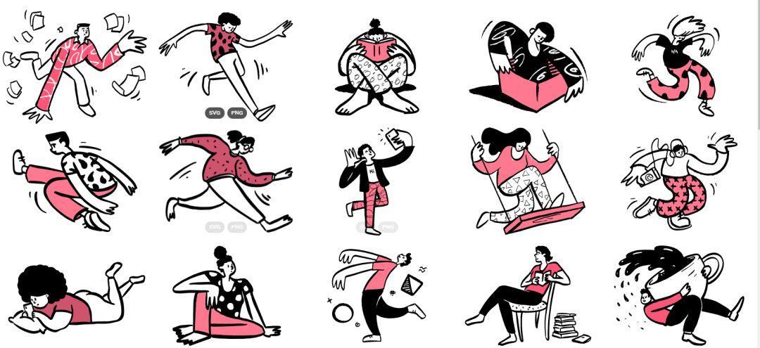 设计基础插画素材网站,插画ui素材