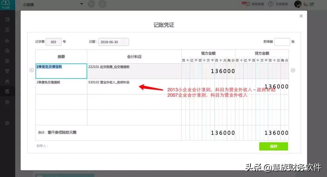 小规模纳税人的会计优惠政策,小规模10万免税收入会计分录