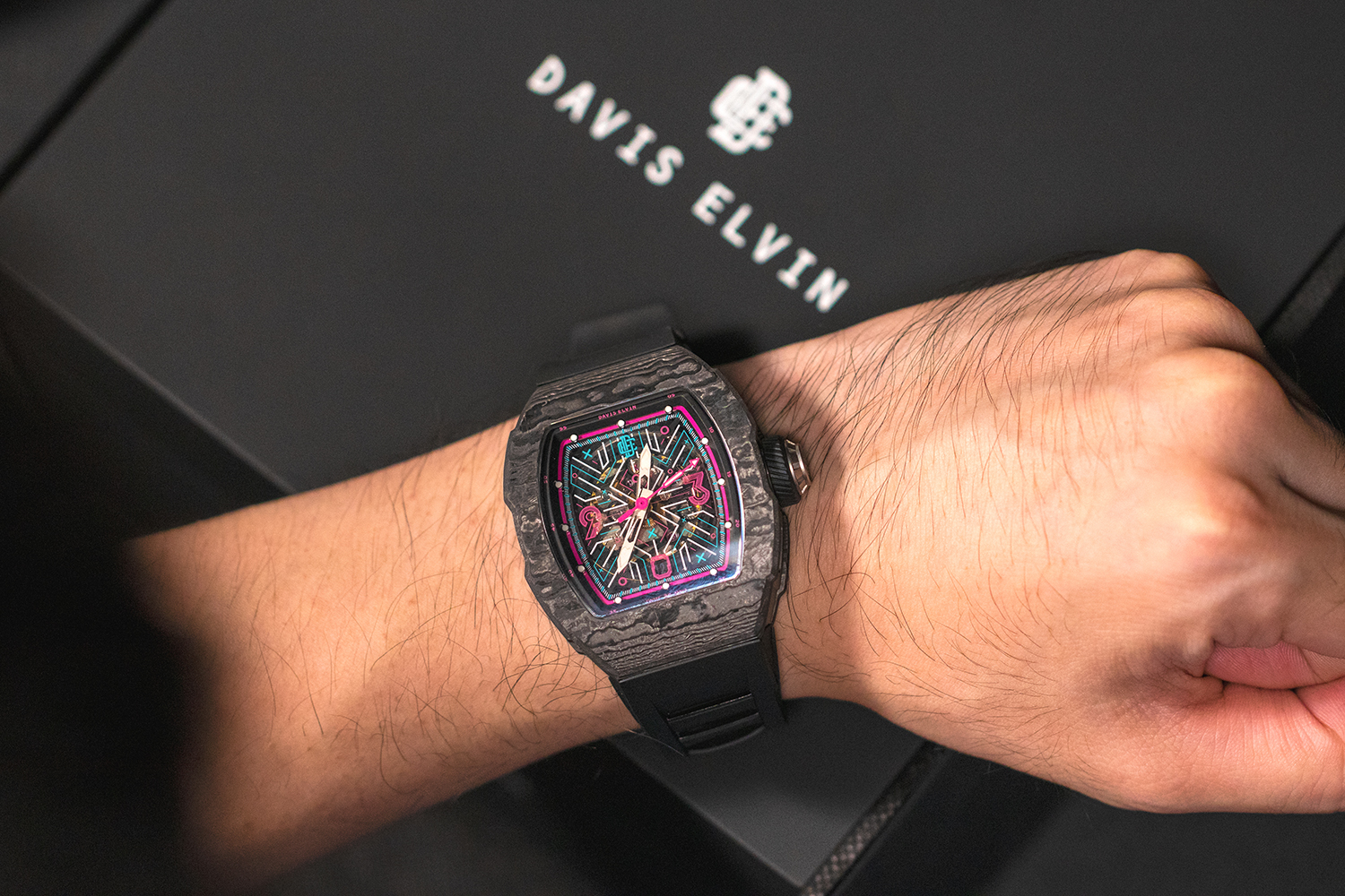 daviselvin轻奢潮牌男士机械腕表,意大利潮牌腕表daviselvin