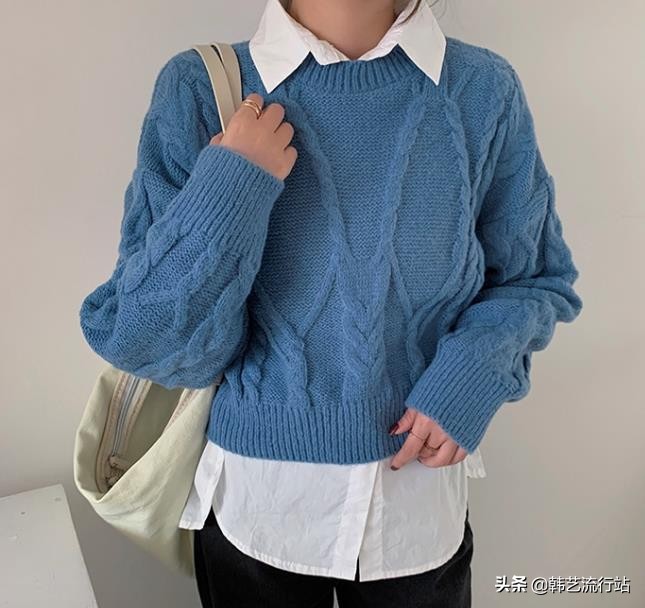 宽松休闲毛衣女韩版慵懒风的编织,又到了编织毛线的季节