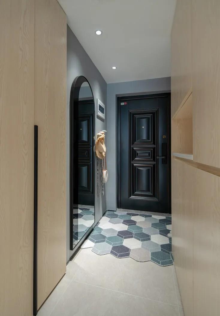 80平客厅书房一体设计,80平三室一厅简约现代装修风格