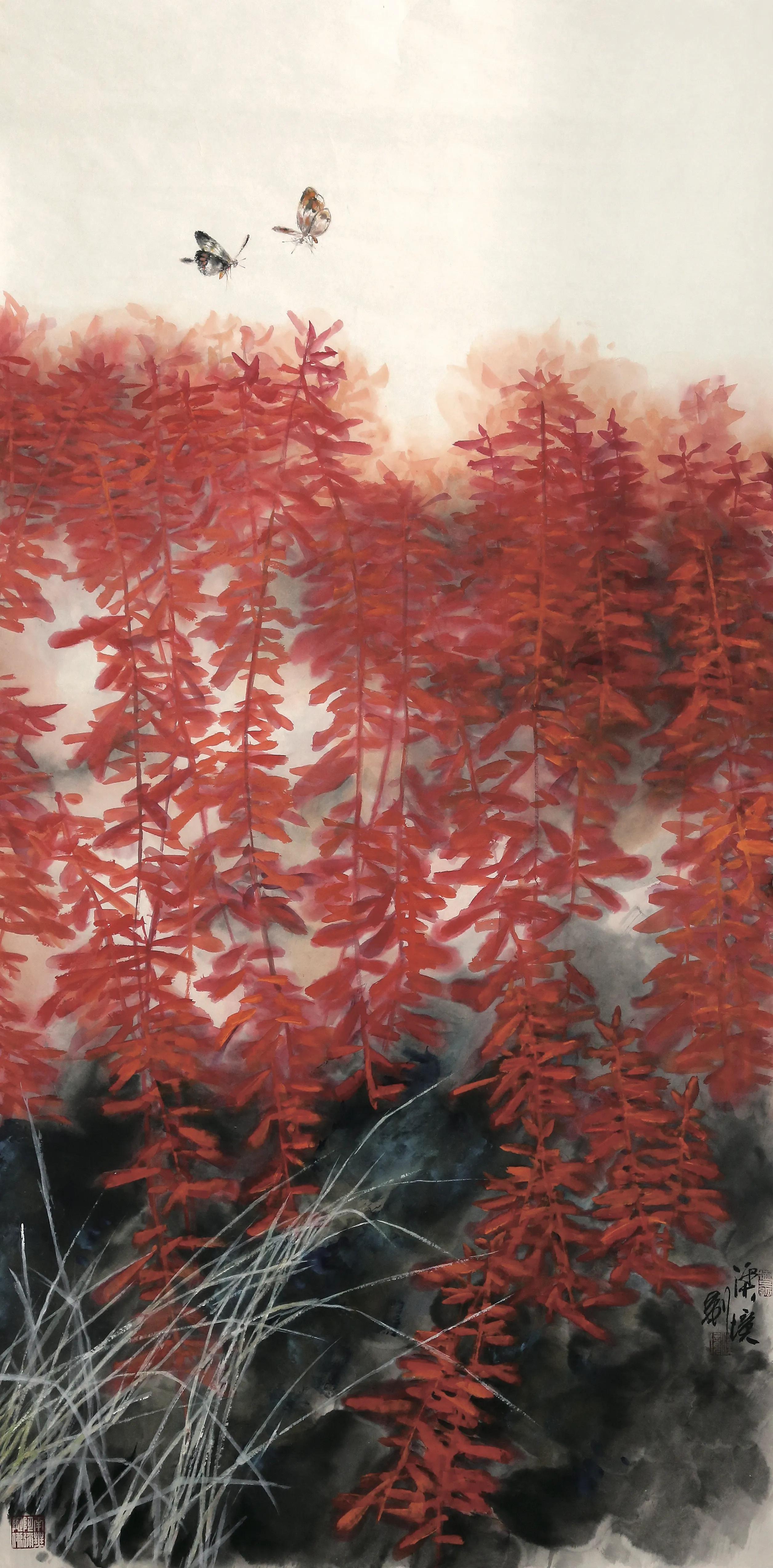 李溪境画作价格,李溪镜花鸟作品