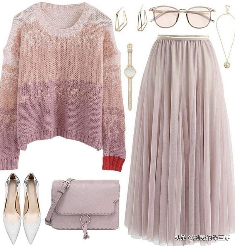 搭配针织衫半身裙秋冬款,宽松针织衫半身裙怎么搭外套