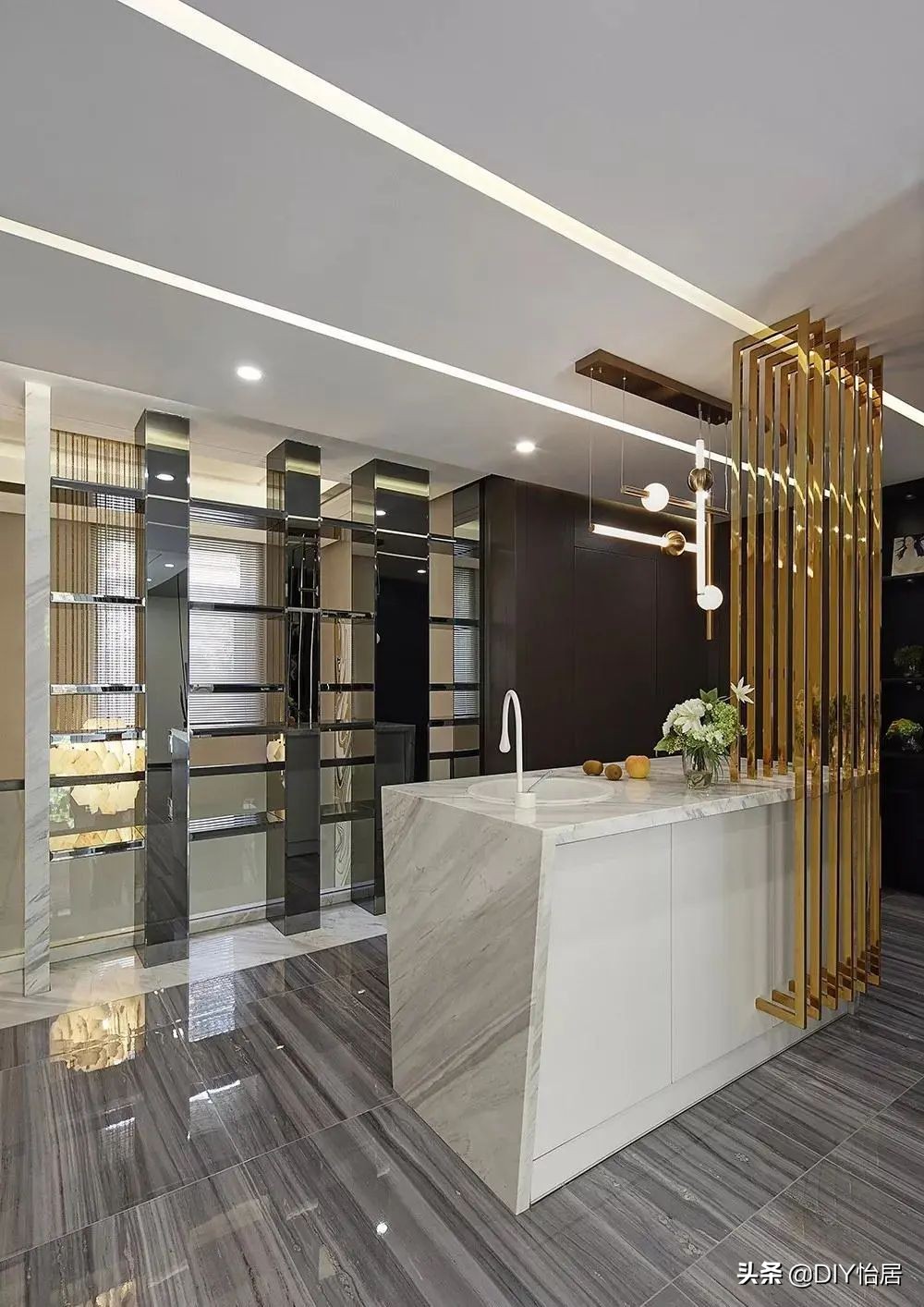 DIY怡居｜精致时尚轻奢风复式大宅，负一层的阳光房太太太美了