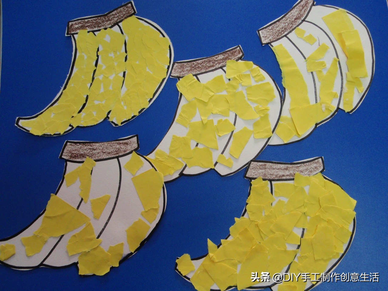 用圆纸片手工制作圣诞贴画,奇妙的纸片贴画手工