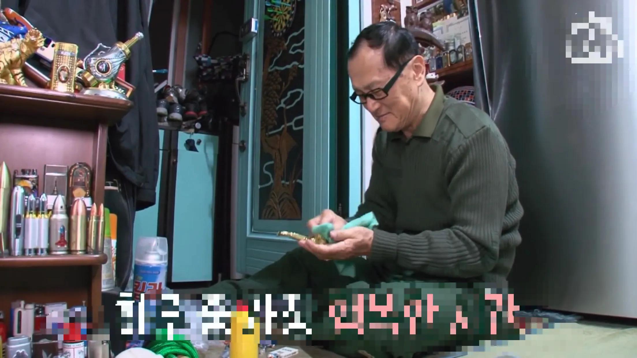 韩国大爷收藏打火机,大爷收藏的6000打火机