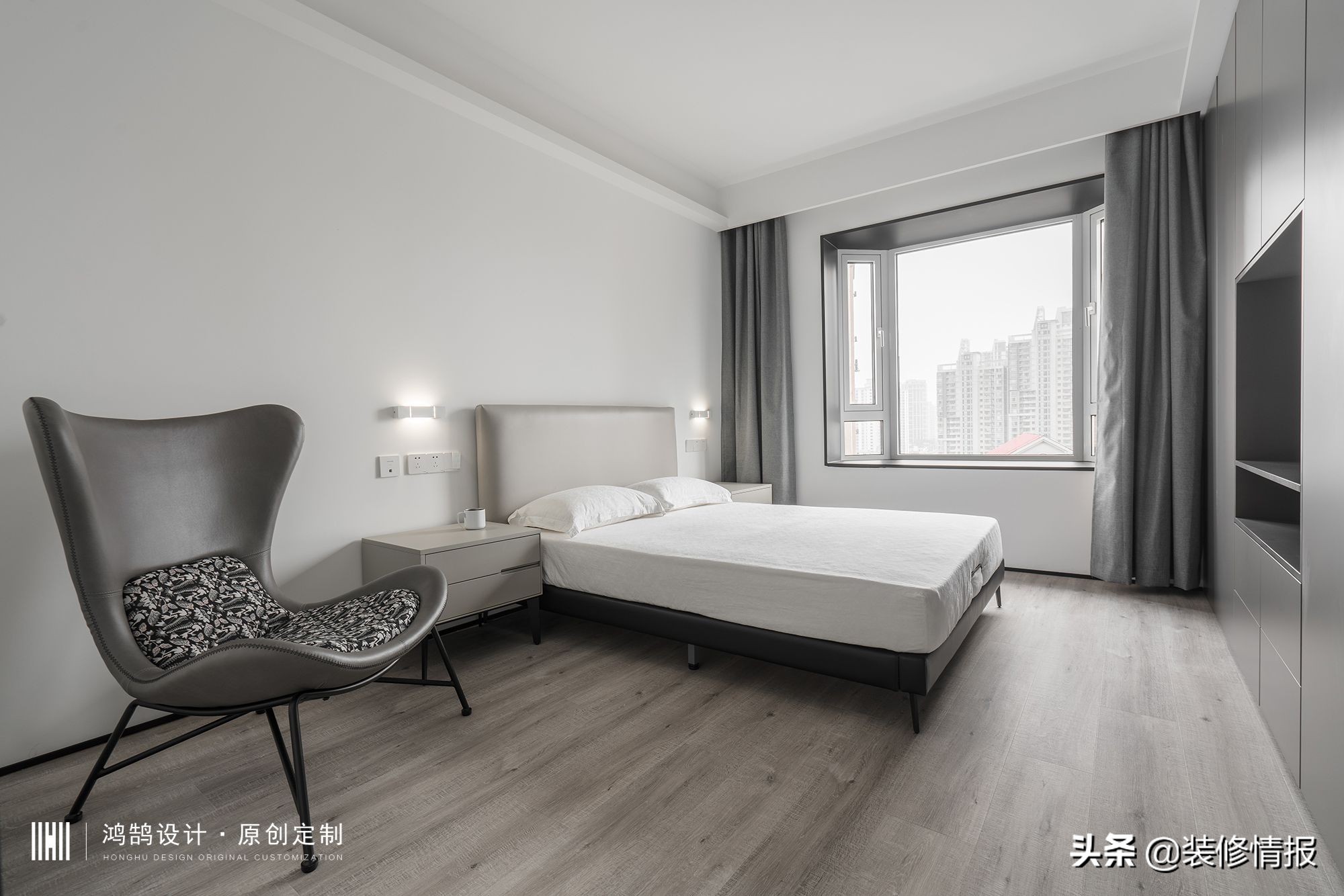 极简三代同堂效果图,极简风一家三口