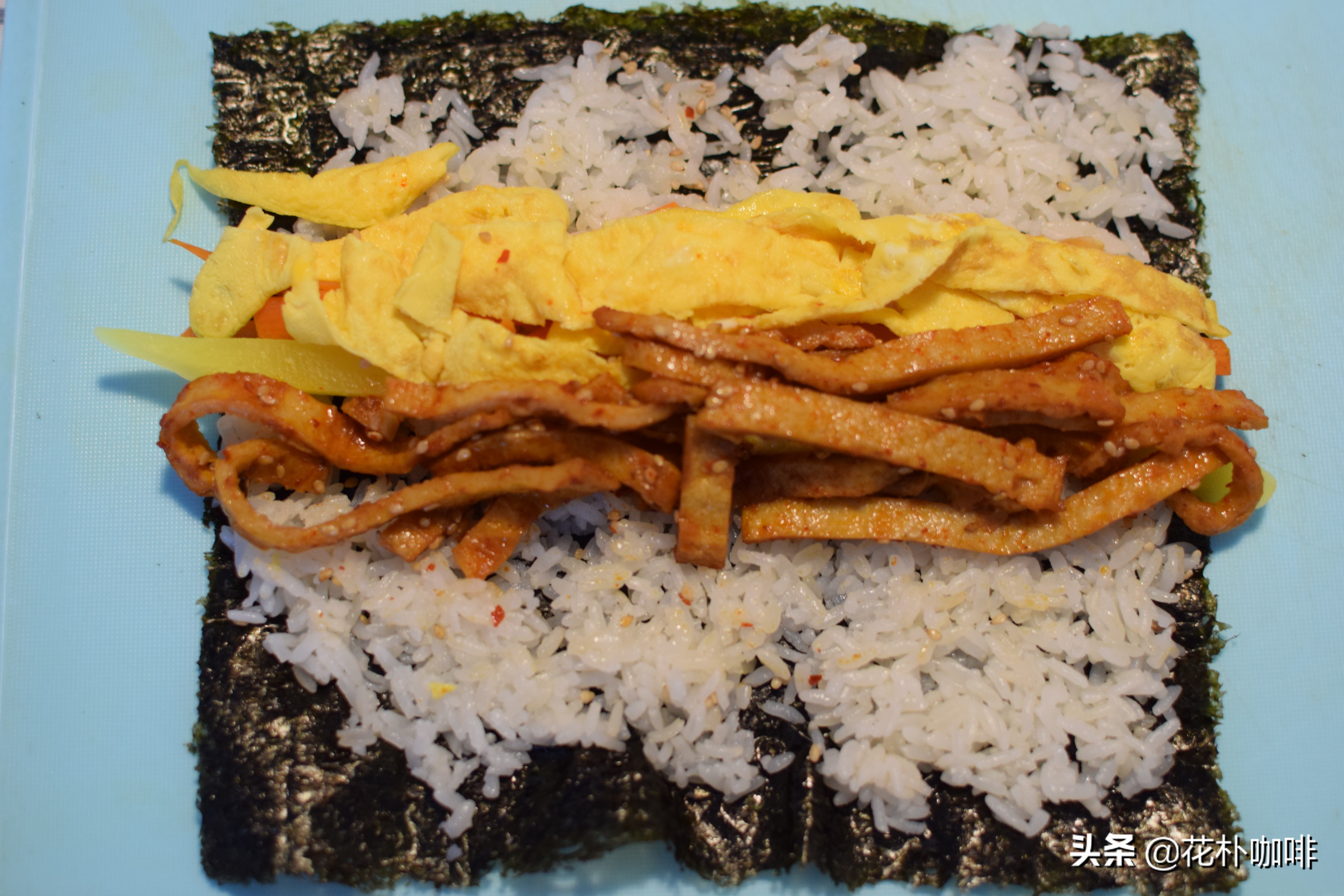 韩国紫菜包饭全过程,韩国妈妈教你做正规紫菜包饭