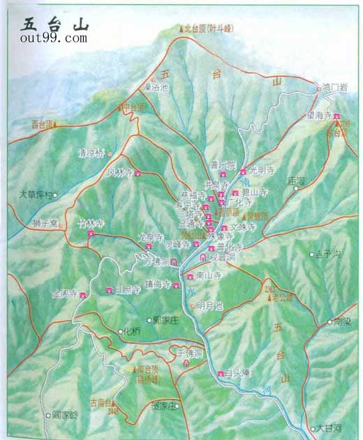 十大名胜古迹山西五台山,山西五台山风景秀丽建筑精巧