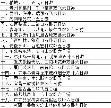 源色旅游入驻驻马店！！！特推出9999元20选7国内线路优惠套餐卡