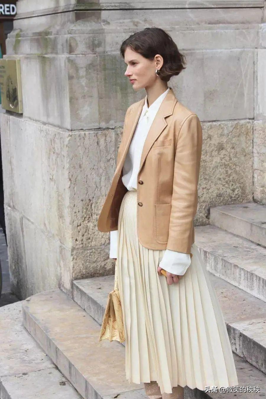 百褶裙气质又时髦,百褶裙时尚潮流款长款