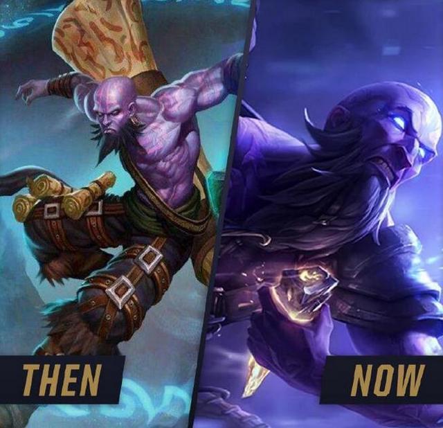 英雄联盟新旧原画对比,英雄联盟新老版本英雄对比图