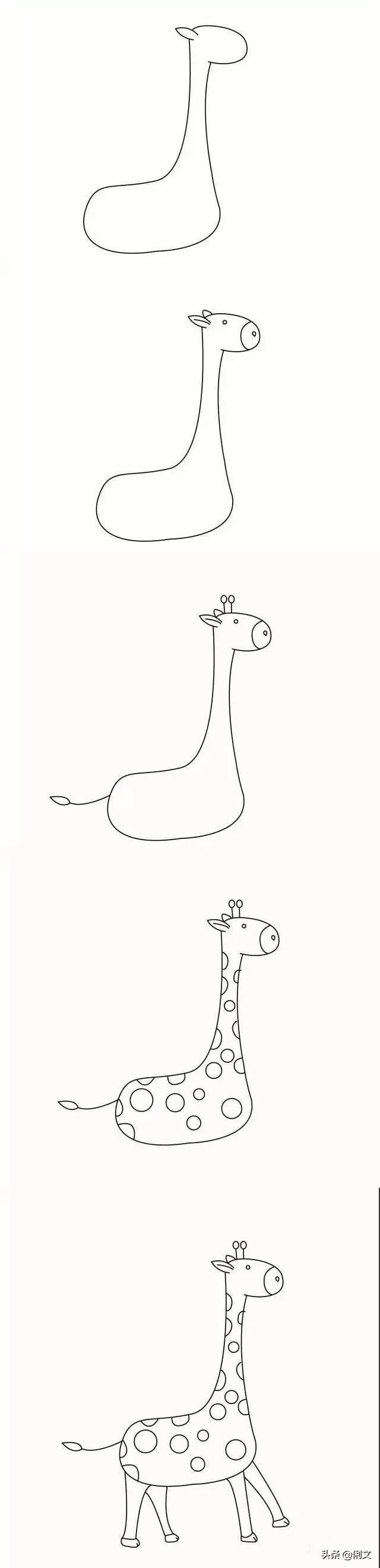 画森林里的小动物和森林的简笔画,数字简笔画1到10创意画小动物