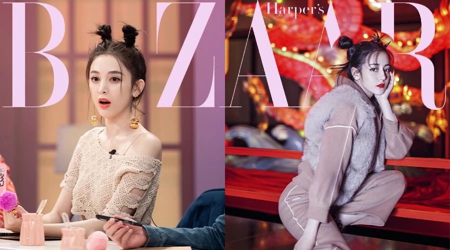 娜扎同款双丸子头,娜扎同款丸子头可爱俏皮女友感