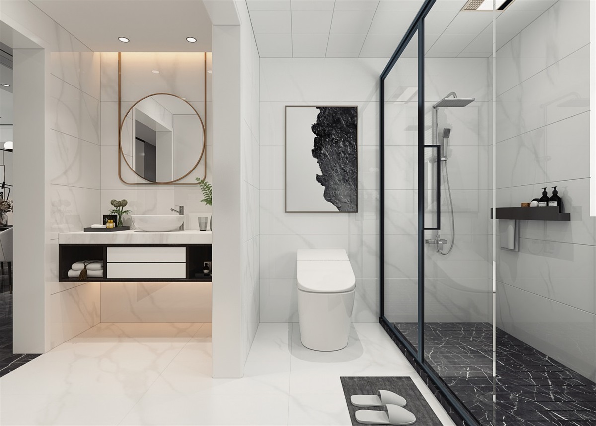 大连华润海中国新中式装修,大连绿城海上明月109平中国风装修