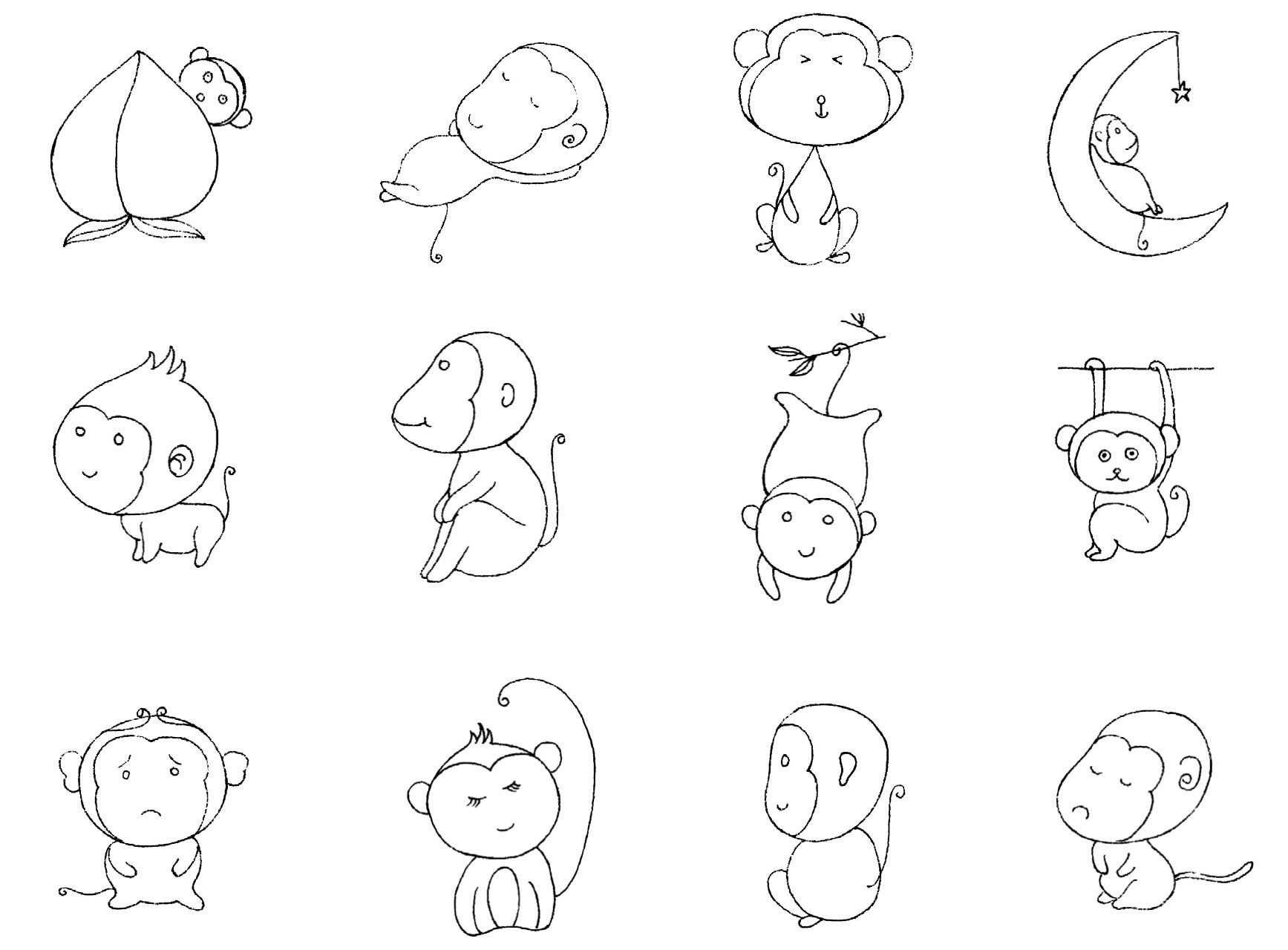 送给父亲的礼物简笔画大全,简笔画入门画画素材100个