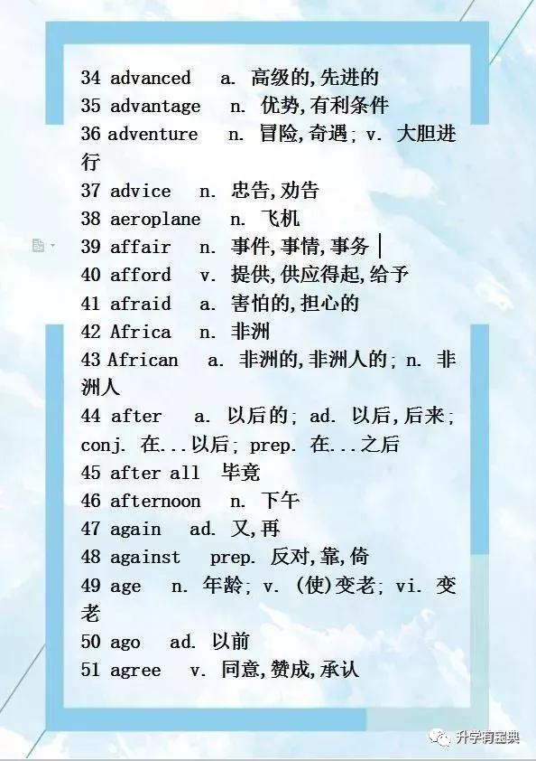 初中英语单词必背2000,初中英语2000个必背单词带音标