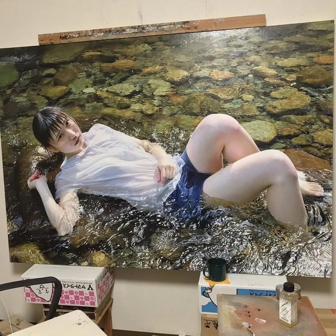 日本90后画家超写实绘画作品欣赏,日本画家画小清新少女