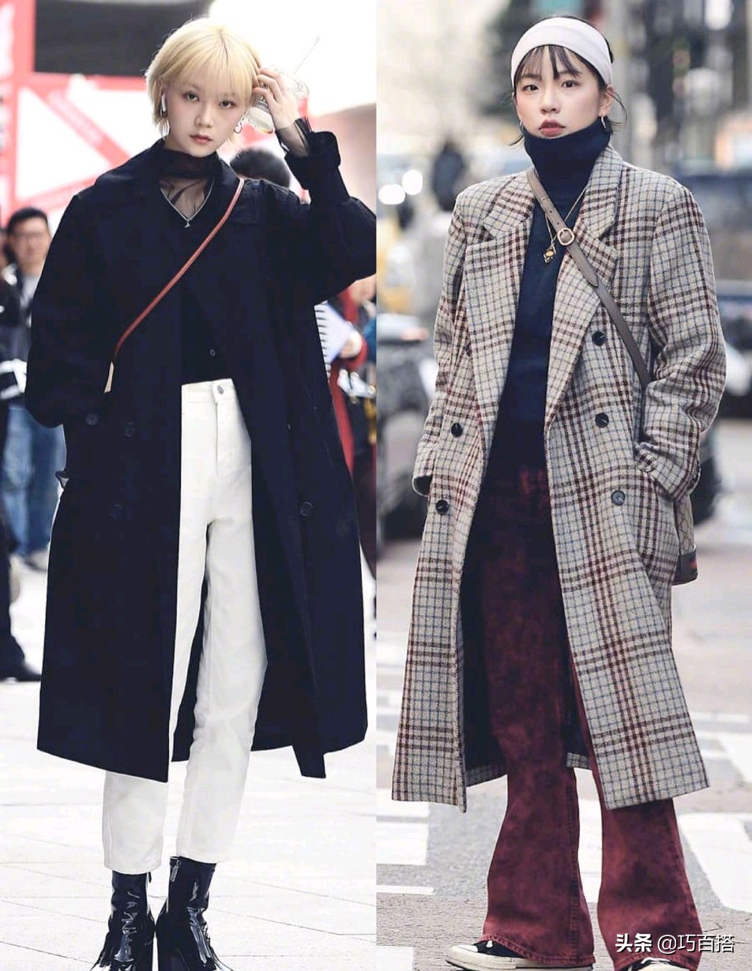 韩国美女明星夏街拍穿搭,韩国时装周潮人牛仔外套街拍