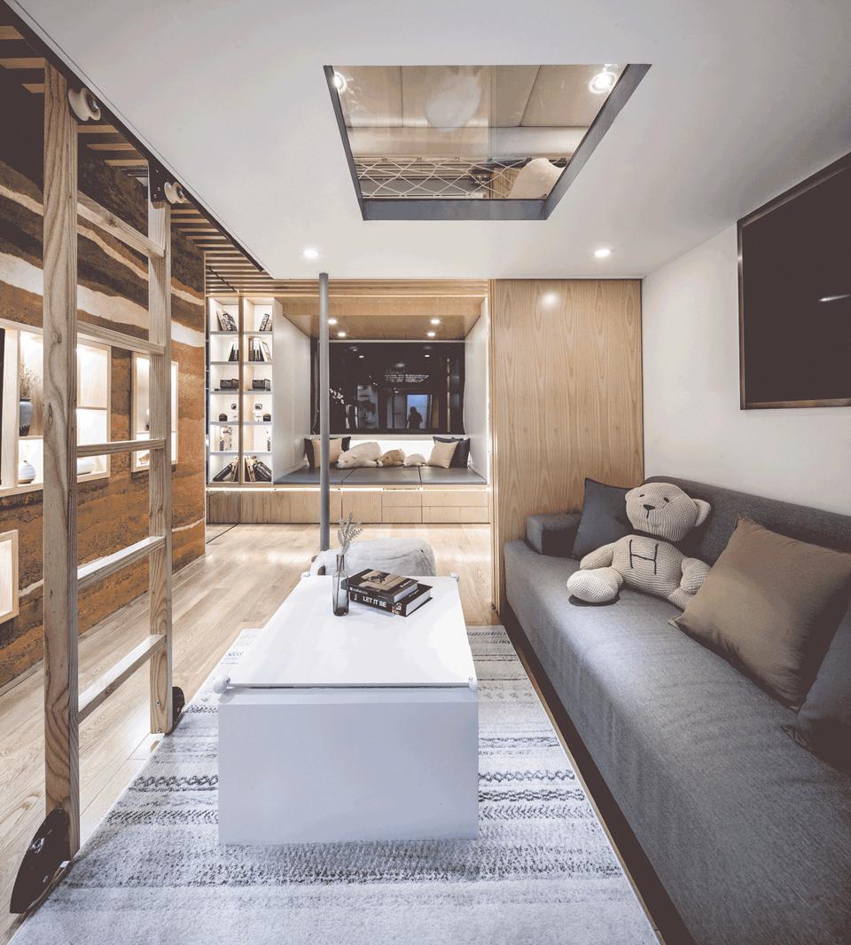 上海不到34㎡的老公房，“翠玲珑”设计，竟容纳祖孙三代五口人