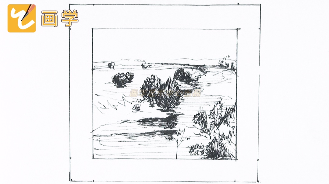 原创绘画教学视频,绘画教程风景画零基础