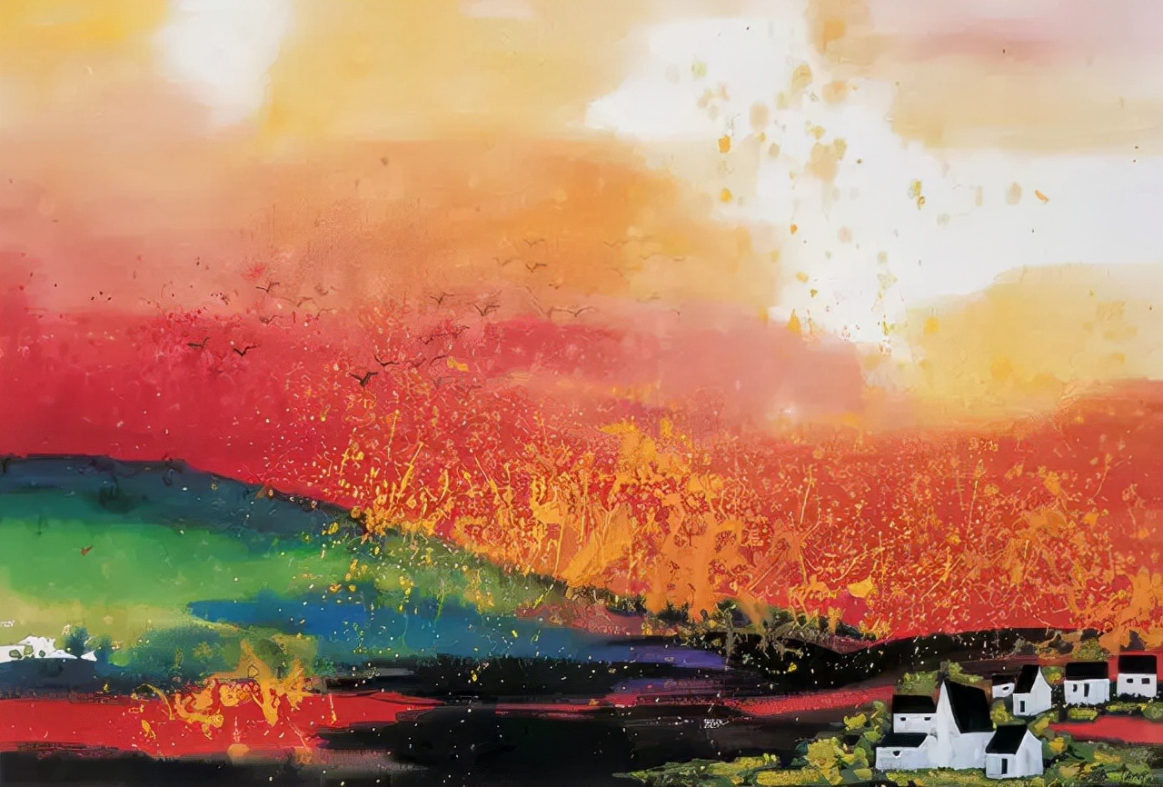 吴冠中水彩风景画,吴冠中水彩作品